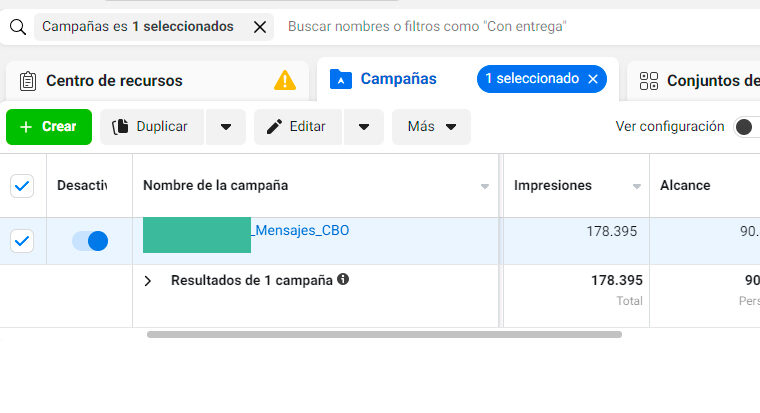 Campaña Anuncios de mensajes para Ecommerce - 1